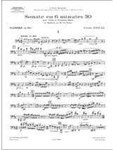 Sonate en 6 Minutes 30 - Claude Pascal - Partition - Tuba